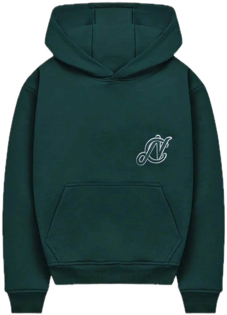 Chique Noir Varsity hoodie green Groen