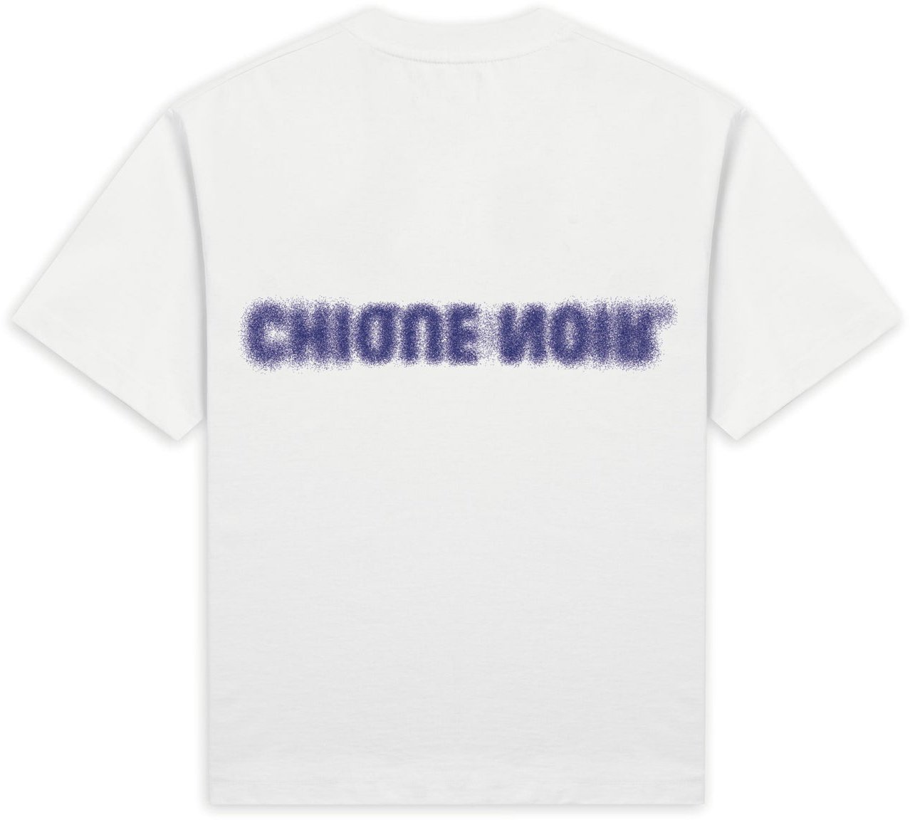 Chique Noir Blurry Logo Tee white/blue Wit
