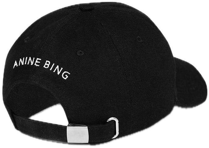 Anine Bing pet zwart logo ab wit Zwart