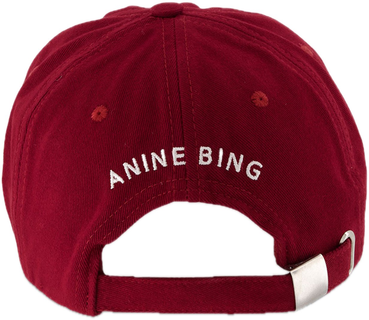 Anine Bing pet bordeaux wit logo Rood