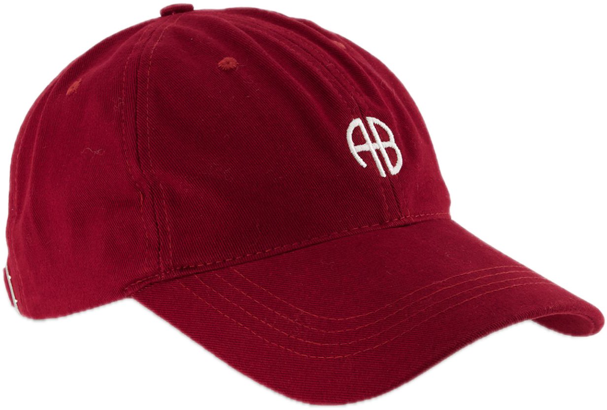 Anine Bing pet bordeaux wit logo Rood