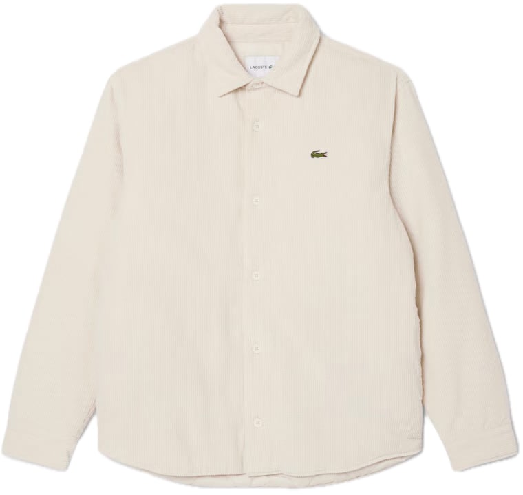 Lacoste overhemd wit velours Wit