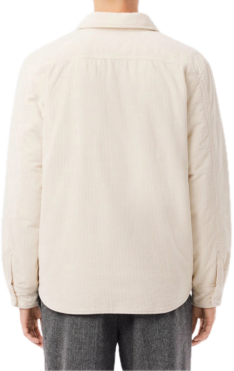 Lacoste overhemd wit velours Wit