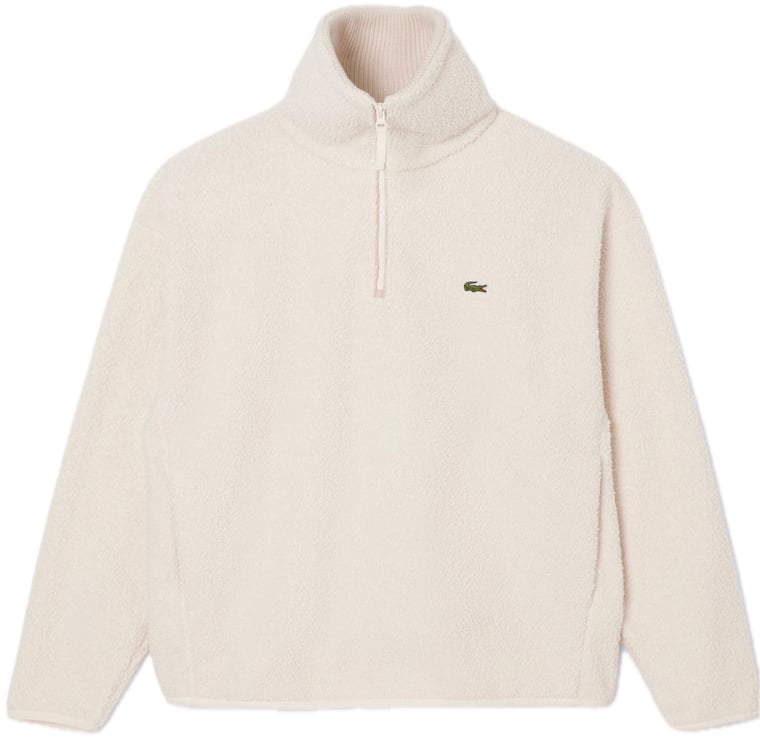 Lacoste fleece ecru Wit