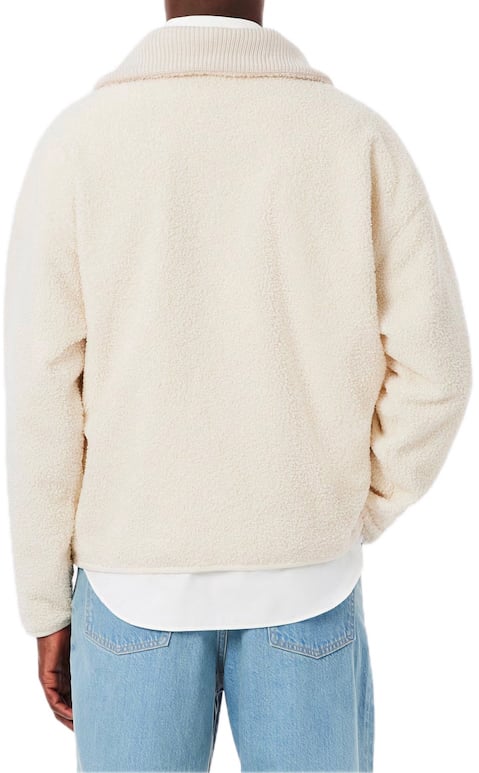 Lacoste fleece ecru Wit