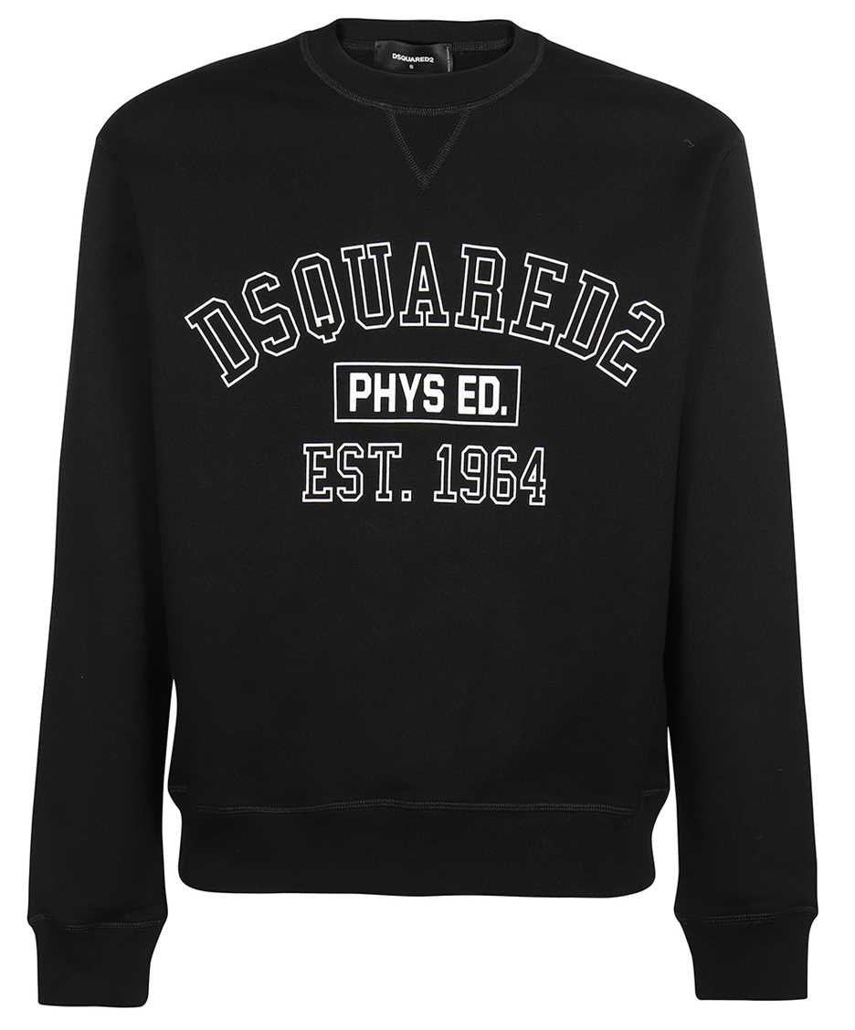 Dsquared2 Logo detail cotton sweatshirt Zwart