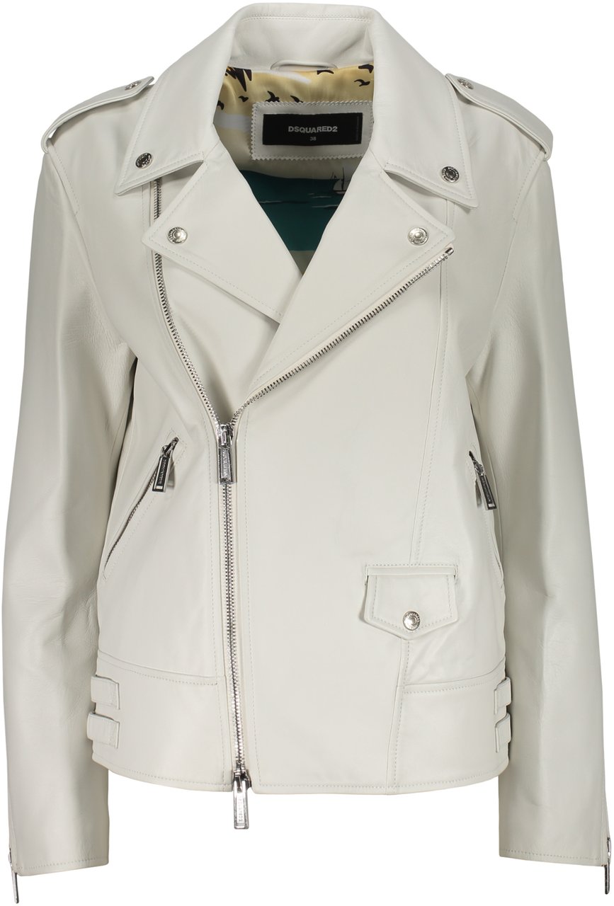 Dsquared2 Leather jacket Wit