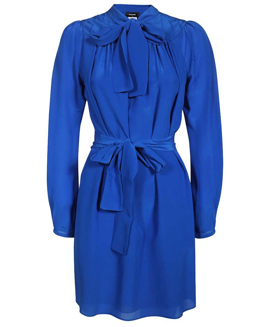 Dsquared2 Silk mini dress Blauw