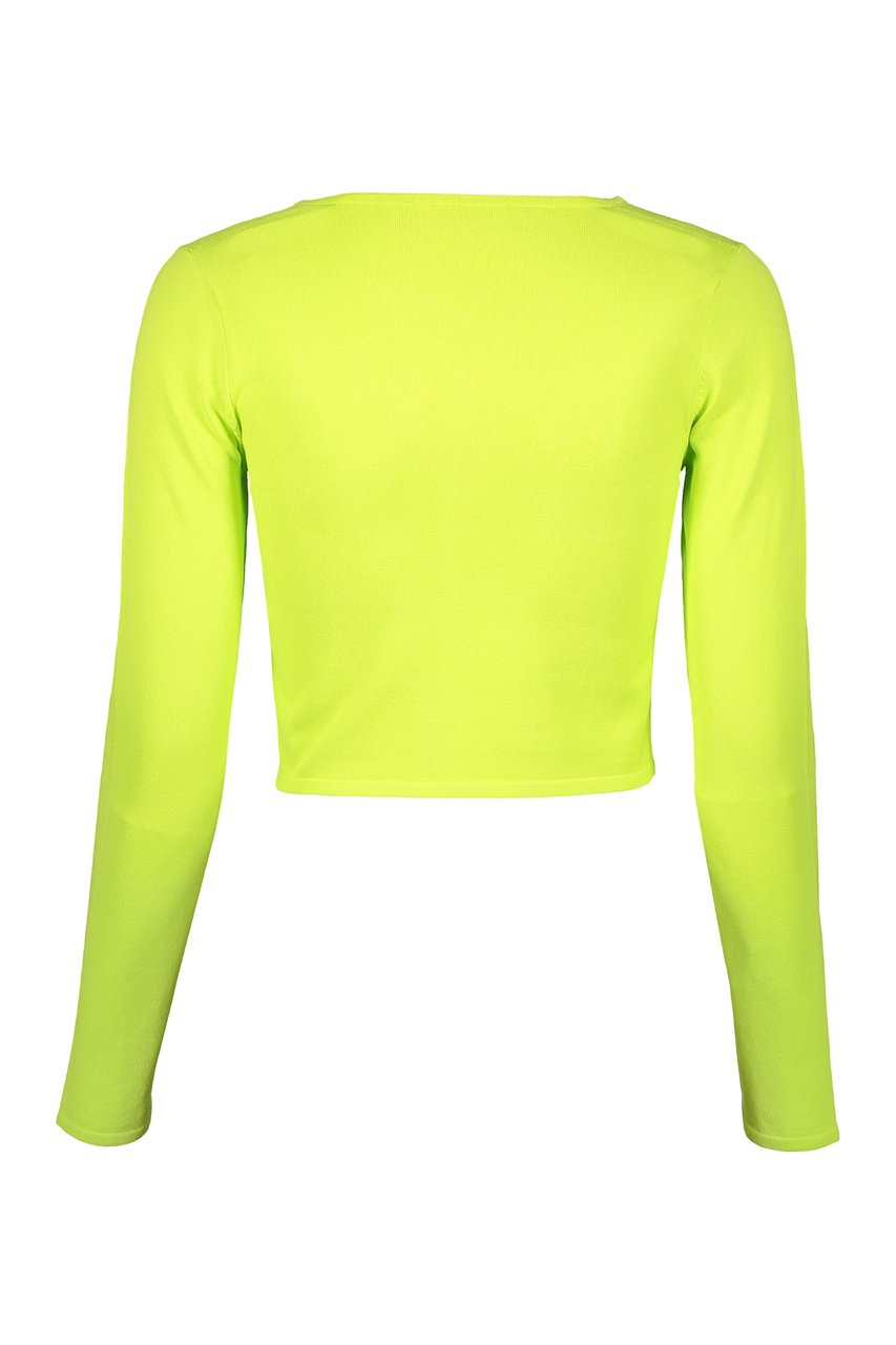 Dsquared2 Long sleeve crop top Geel