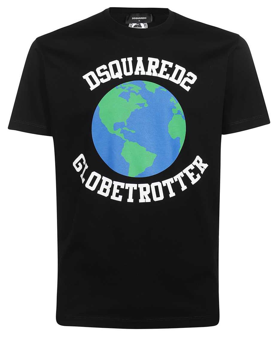 Dsquared2 Printed cotton T-shirt Zwart