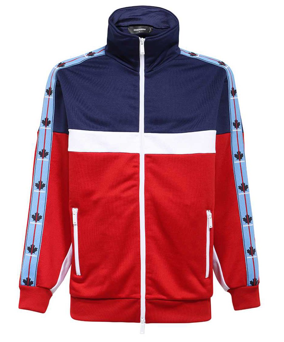 Dsquared2 Full zip sweatshirt with side stripes Rood