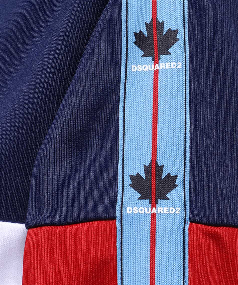 Dsquared2 Full zip sweatshirt with side stripes Rood