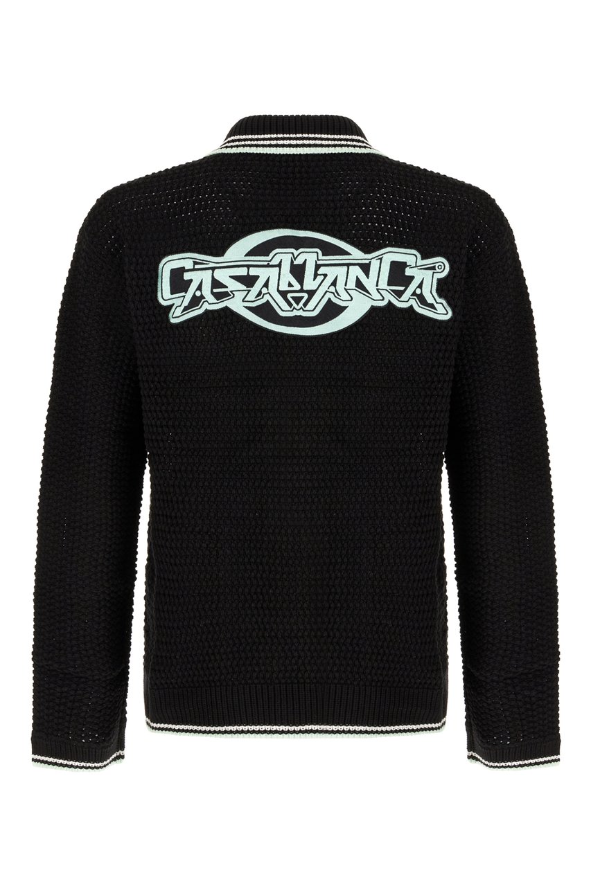 Casablanca Casablanca Black crochet cardigan Zwart