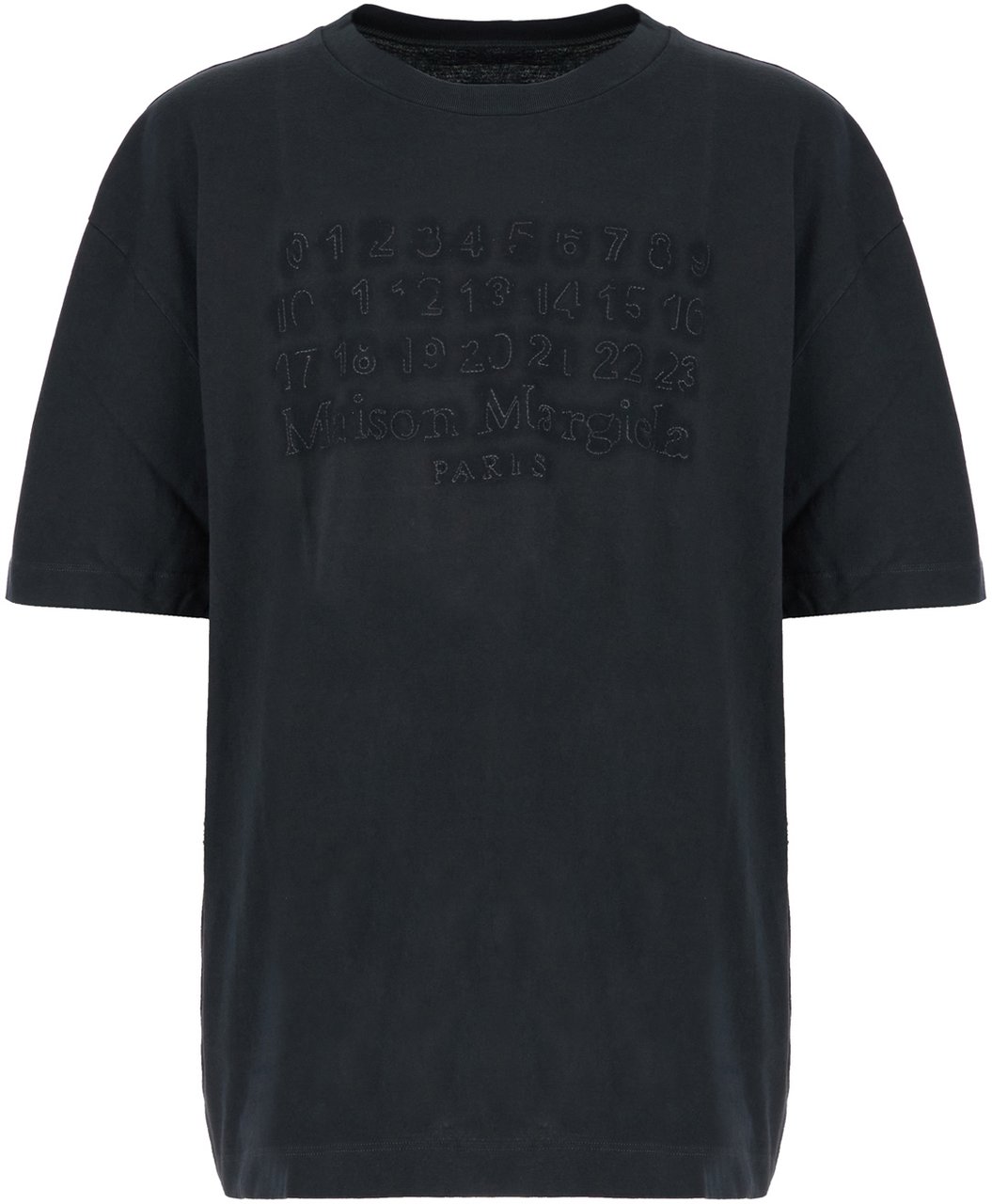 Maison Margiela Maison Margiela Charcoal cotton oversize t-shirt Zwart