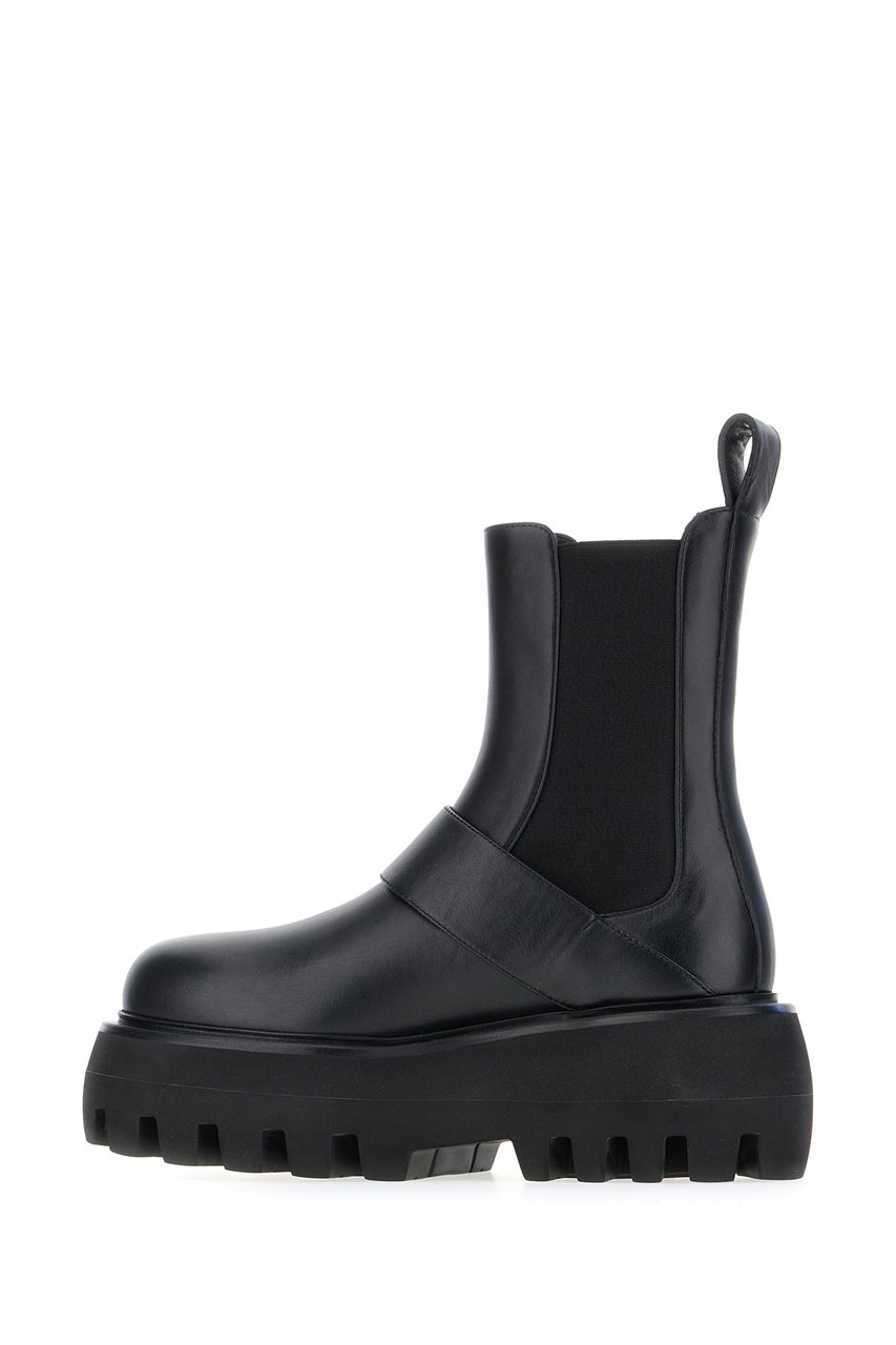 Alexander McQueen Alexander McQueen Black leather Sofa ankle boots Zwart