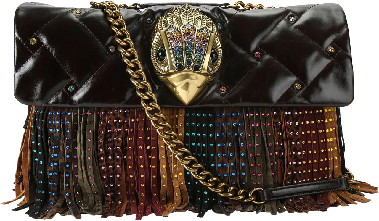 Kurt Geiger London Macro Kensington Fringe Tas Wit