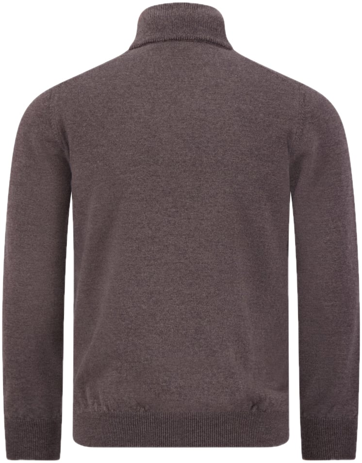 Gran Sasso Trui met rits bruin Bruin