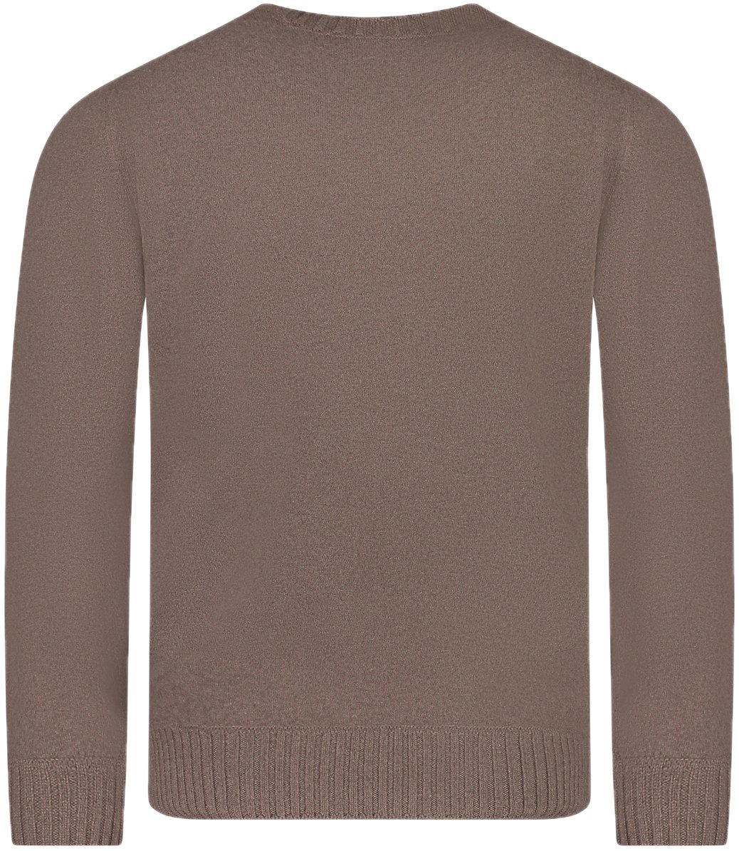 Gran Sasso Ronde hals trui bruin Taupe