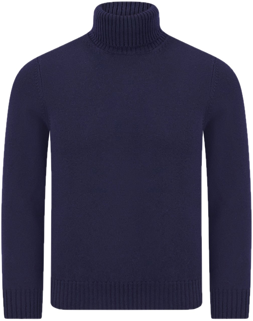Gran Sasso Ribbed Rollneck blue Blauw