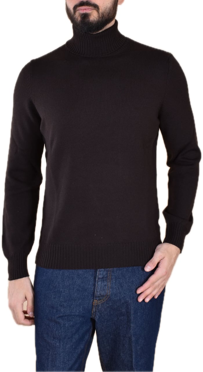 Gran Sasso Turtle sweater brown Bruin