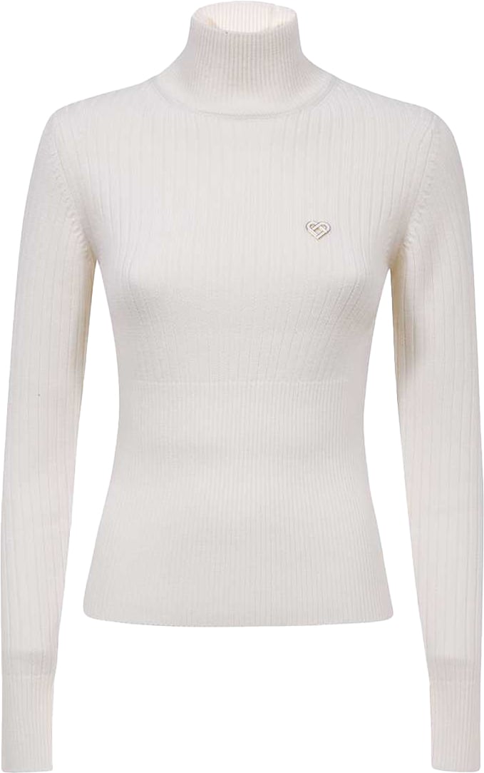 Casablanca Wool turtleneck sweater Neutraal
