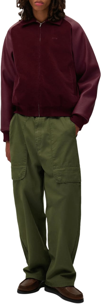 Arte Antwerp ARTE ANTWERP VARSITY JACKET BURGUNDY Rood