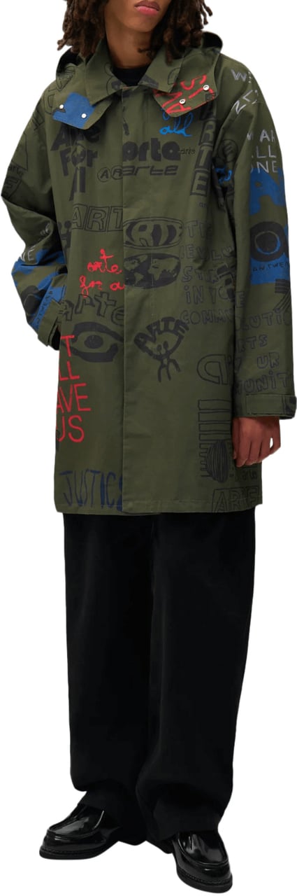Arte Antwerp ART SAVES PARKA ARMY GREEN Groen