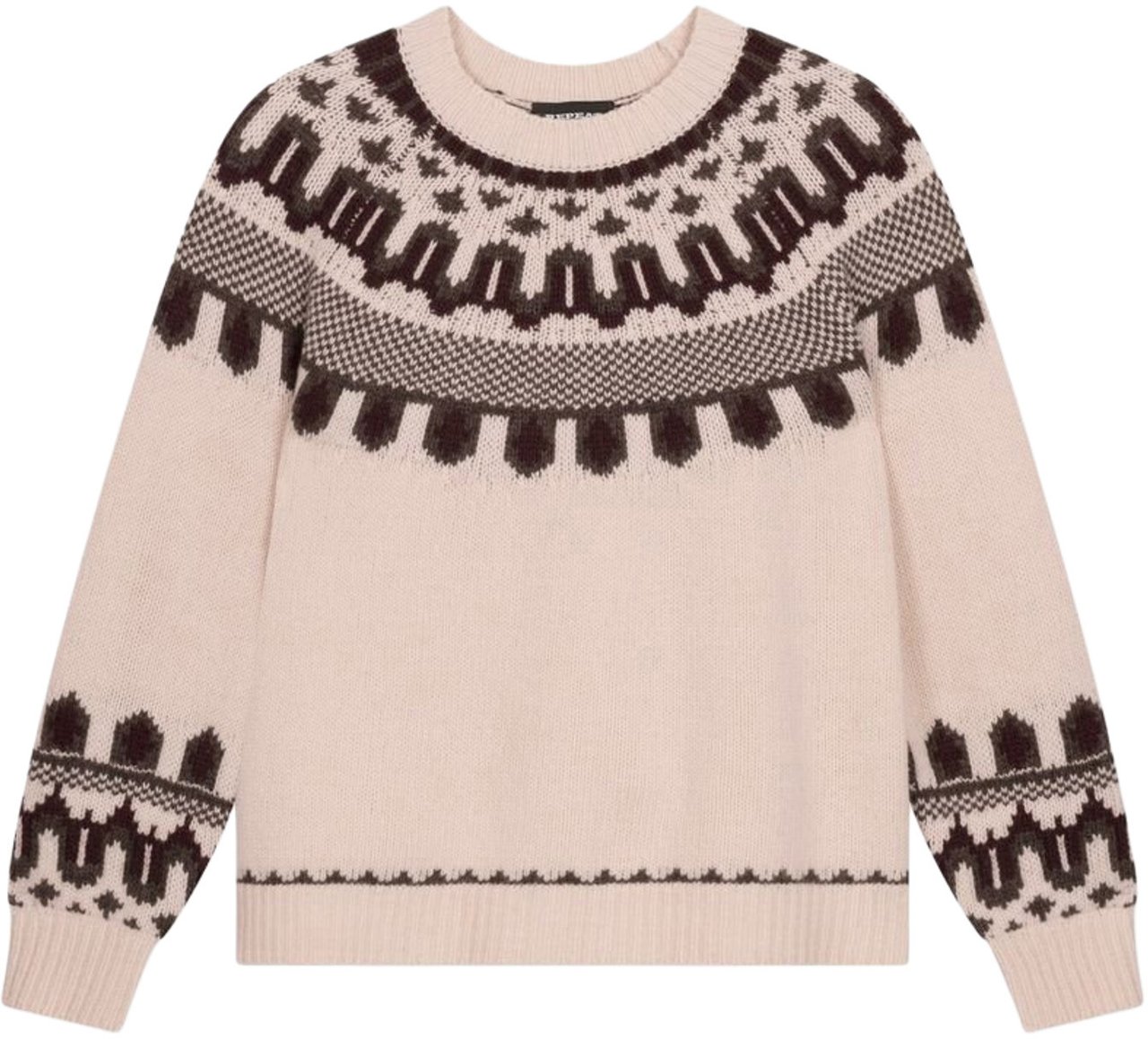 Repeat Cashmere Trui ecru bruin Bruin