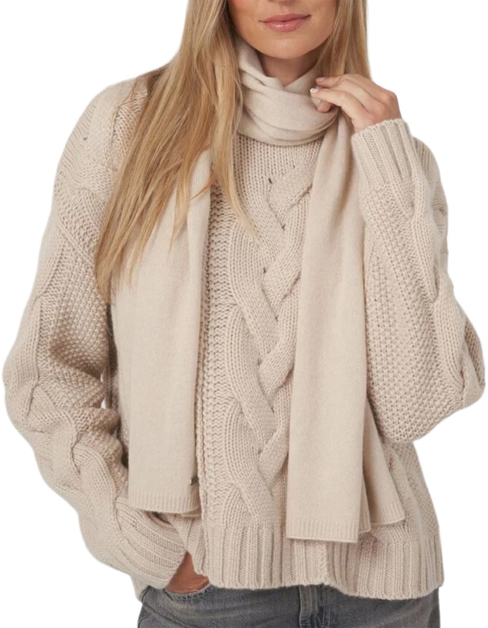 Repeat Cashmere Sjaal ecru Beige