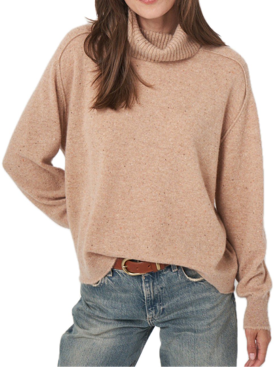 Repeat Cashmere Tweed sweater camel Bruin
