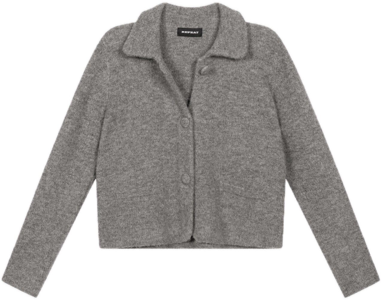 Repeat Cashmere Bouclé knit cardigan Grijs