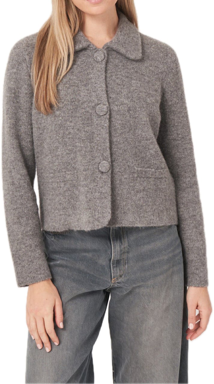 Repeat Cashmere Bouclé knit cardigan Grijs