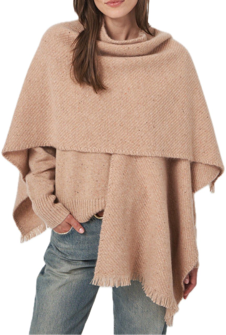 Repeat Cashmere Cashmere poncho camel Beige