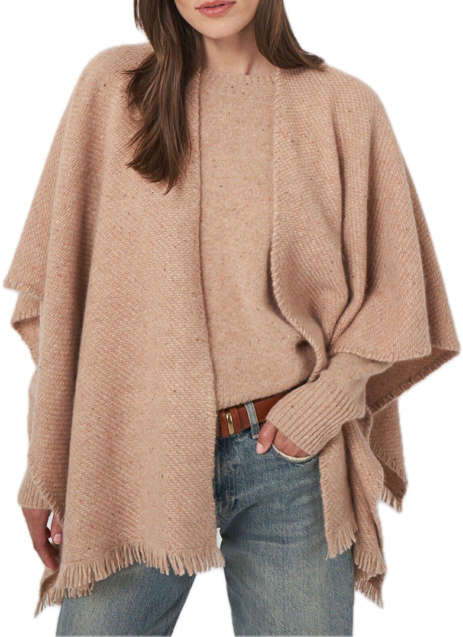 Repeat Cashmere Cashmere poncho camel Beige