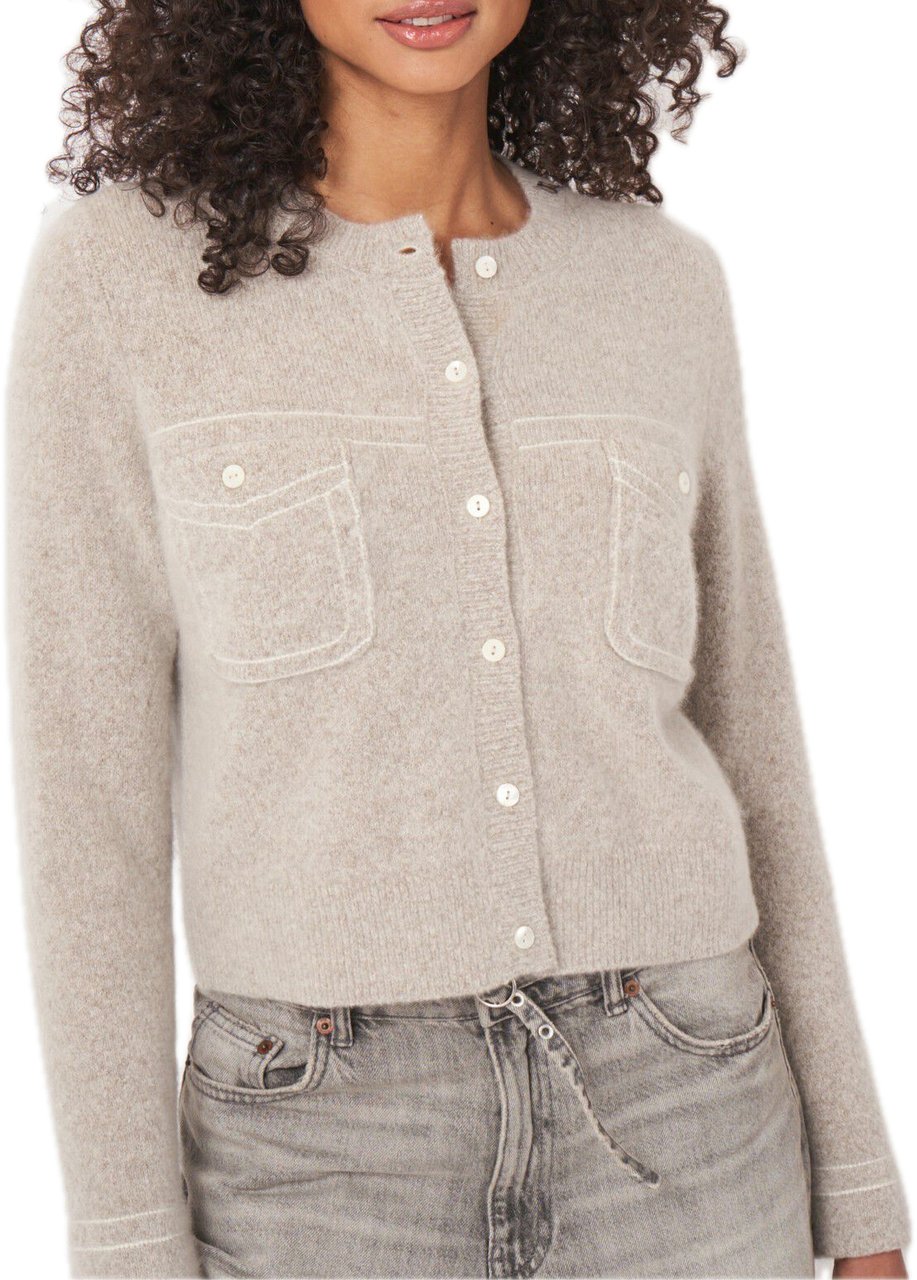 Repeat Cashmere Buttoned cardigan Grijs