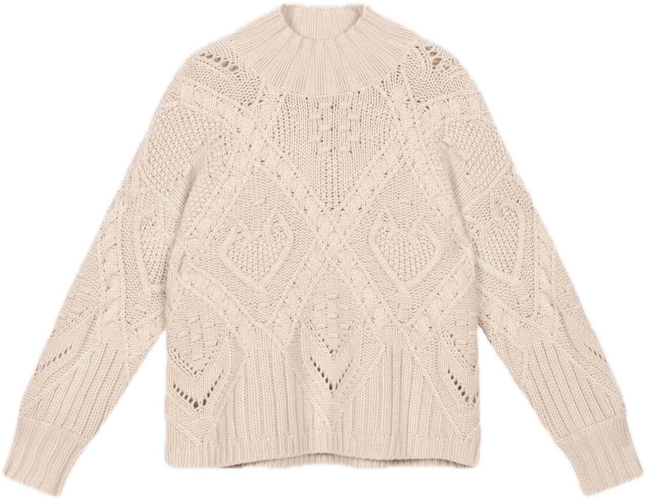 Repeat Cashmere Chunky cable knit Beige