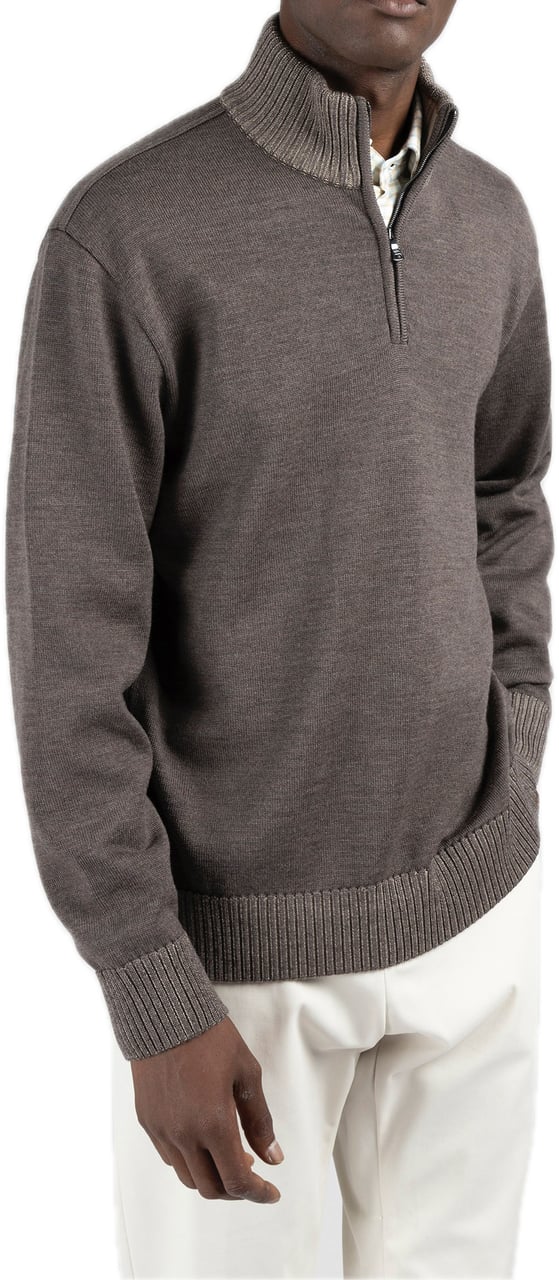 Paul & Shark Half Zip Sweater Taupe