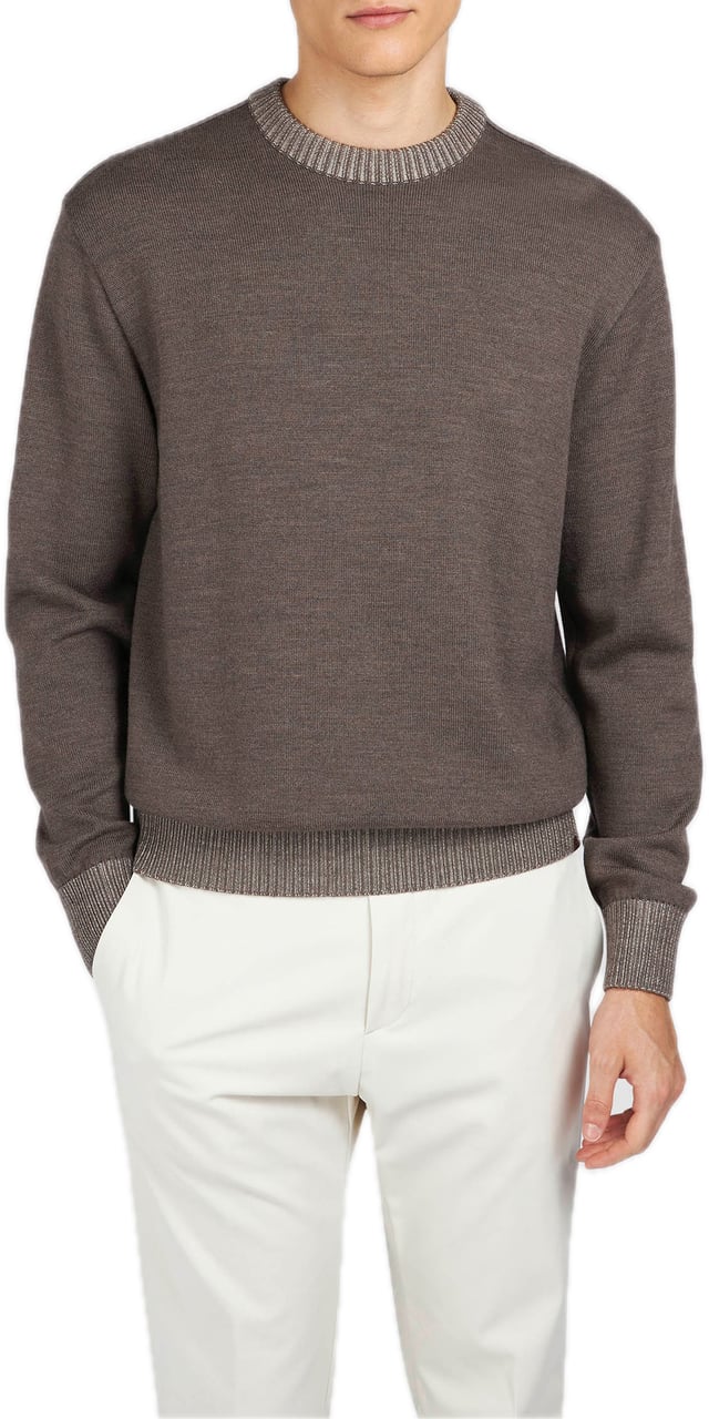 Paul & Shark Wool Crewneck Sweater Taupe