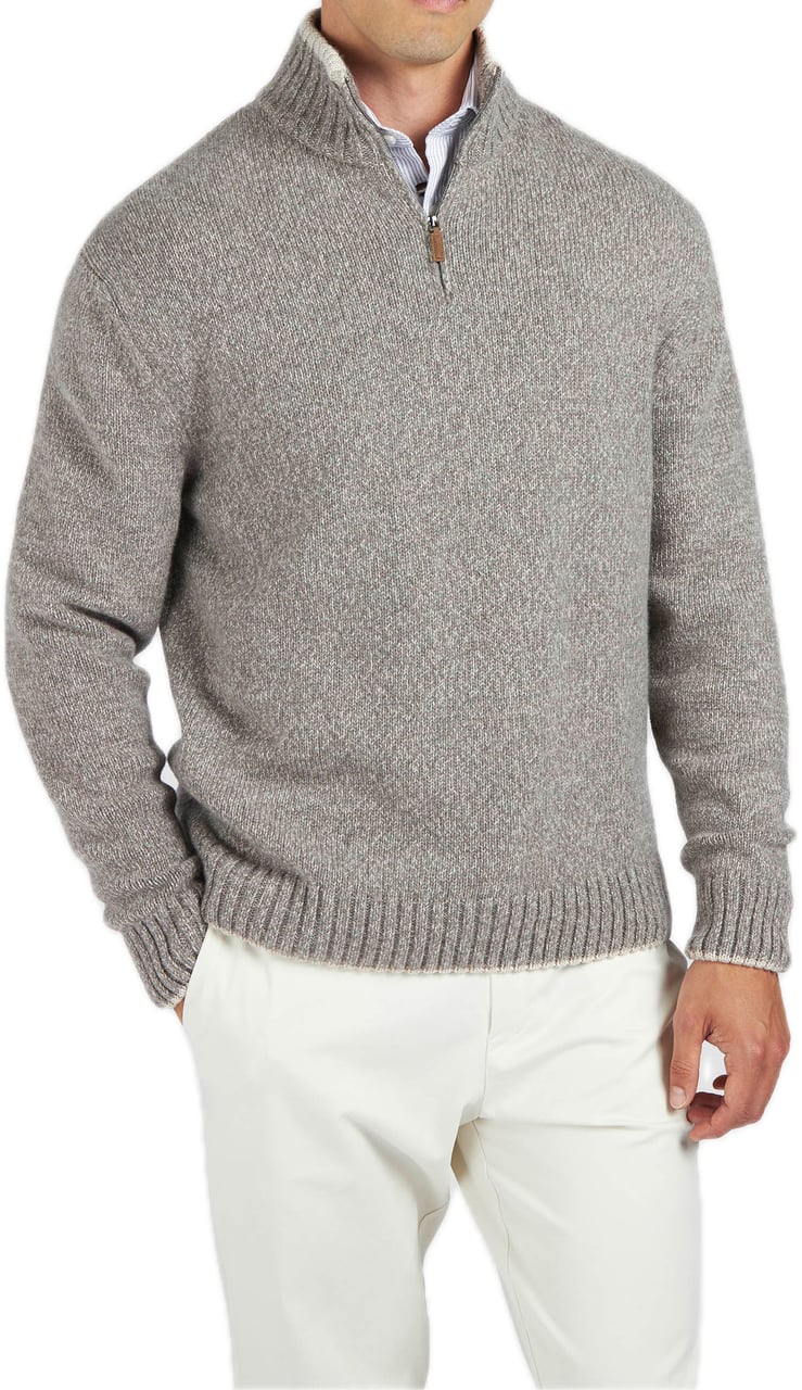 Paul & Shark Half Zip Sweater Beige