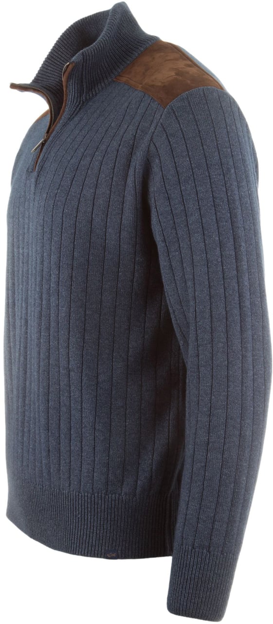 Paul & Shark Half Zip Trui Blauw