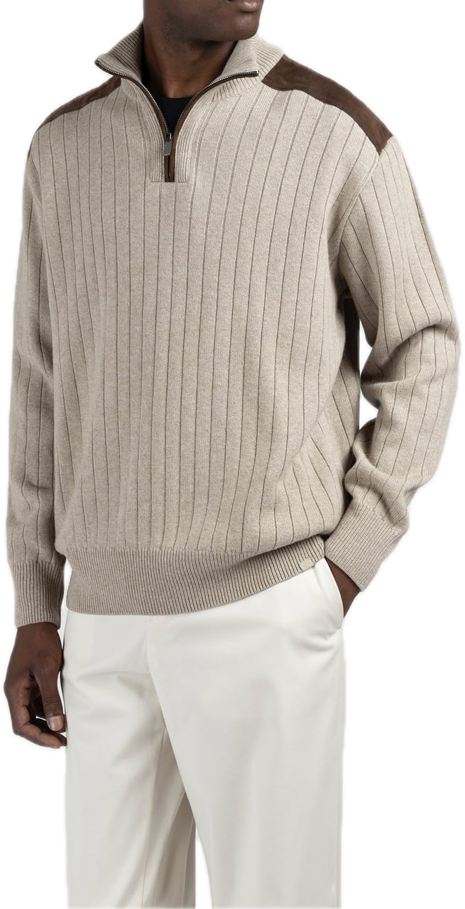 Paul & Shark Half Zip Sweater Beige