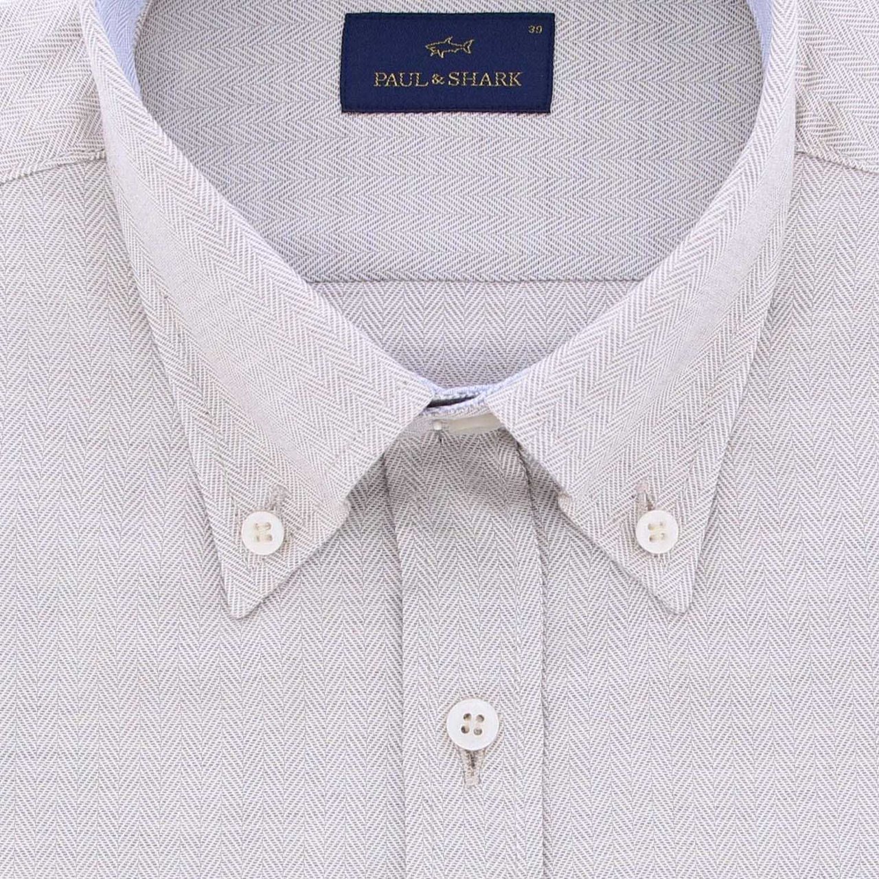 Paul & Shark Hemd beige chevron Beige