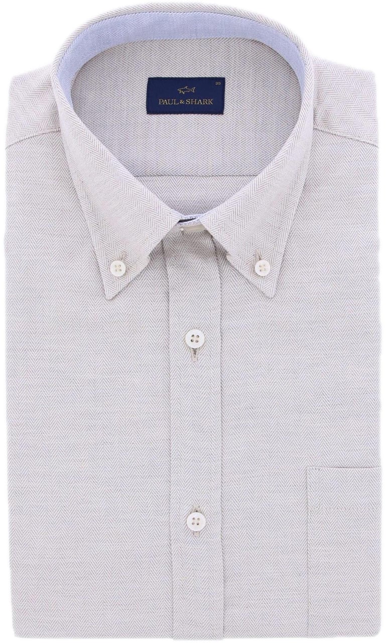 Paul & Shark Hemd beige chevron Beige