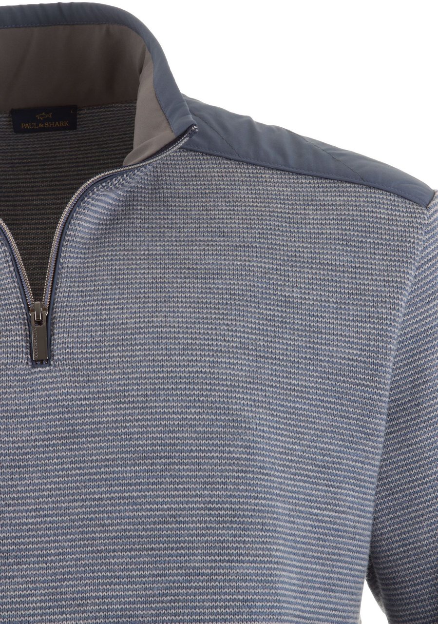 Paul & Shark Half Zip Trui Blauw