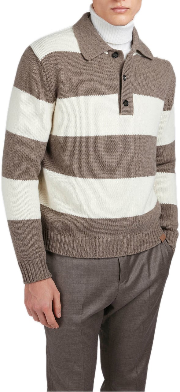 Paul & Shark Striped polo shirt Bruin