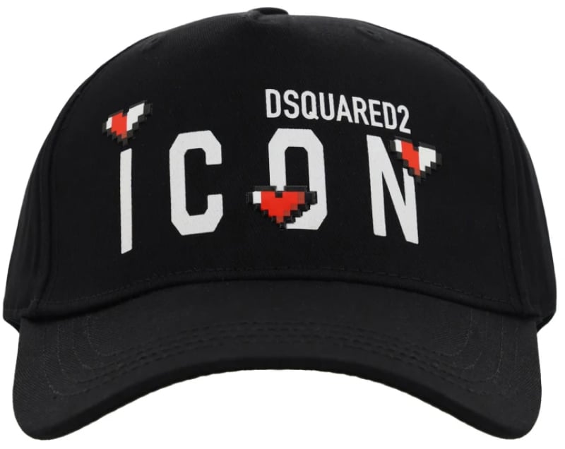 Dsquared2 Icon Pixel Logo Baseball Cap Zwart
