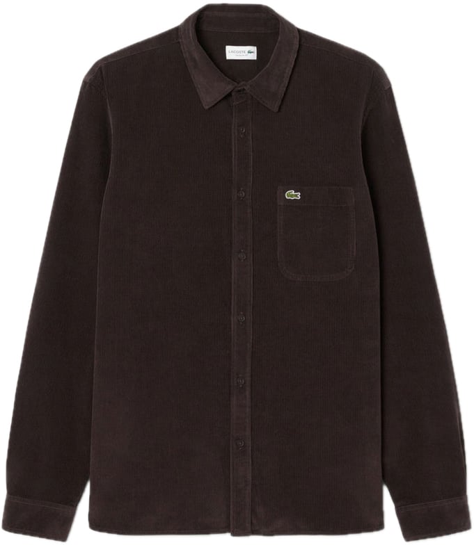 Lacoste Shirt bruin corduroy Bruin