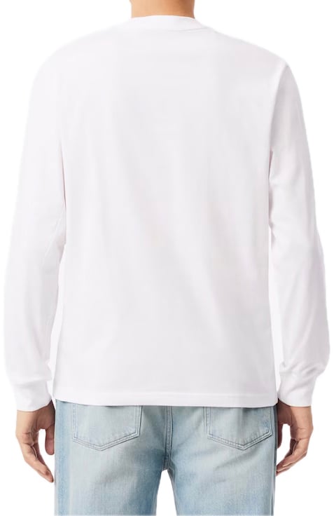 Lacoste t-shirt wit lange mouwen Wit