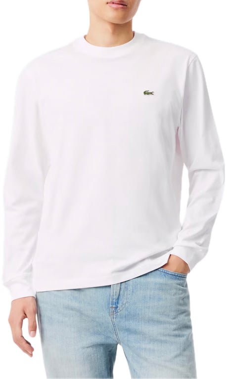 Lacoste t-shirt wit lange mouwen Wit