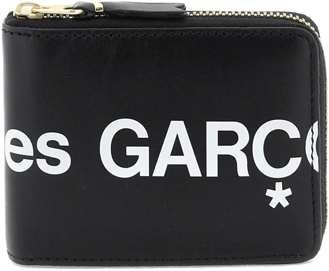 Comme des Garçons Huge Logo Print Wallet Zwart